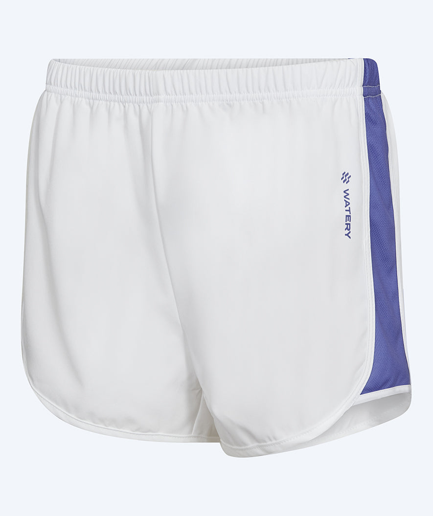 Watery swim shorts for women - Aiko - White