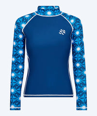 Watery UV-shirt for women - Aiko Long Sleeve Rashguard - Blue/dark blue