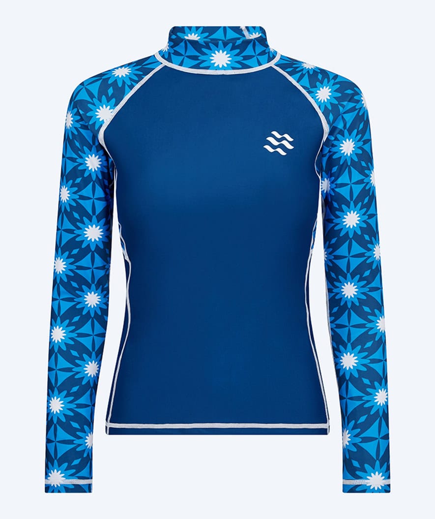 Watery UV-shirt for women - Aiko Long Sleeve Rashguard - Blue/dark blue