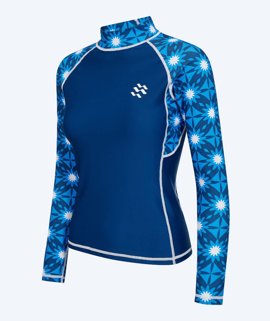 Watery UV-shirt for women - Aiko Long Sleeve Rashguard - Blue/dark blue