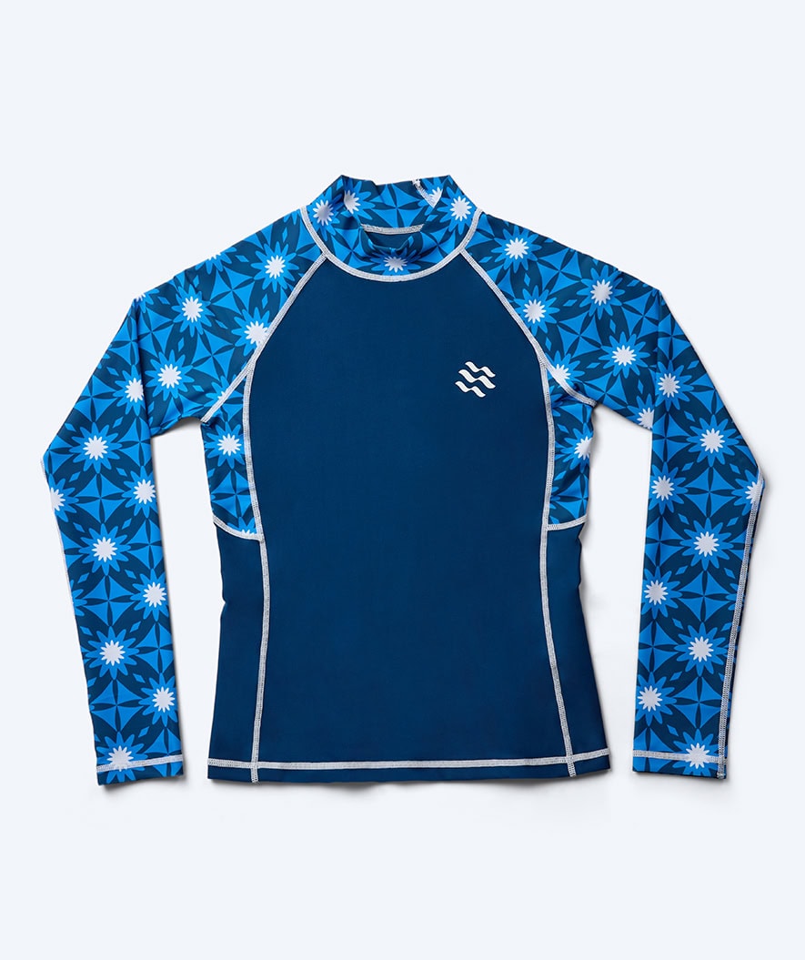 Watery UV-shirt for women - Aiko Long Sleeve Rashguard - Blue/dark blue