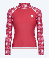 Watery UV-shirt for women - Aiko Long Sleeve Rashguard - Pink/dark red