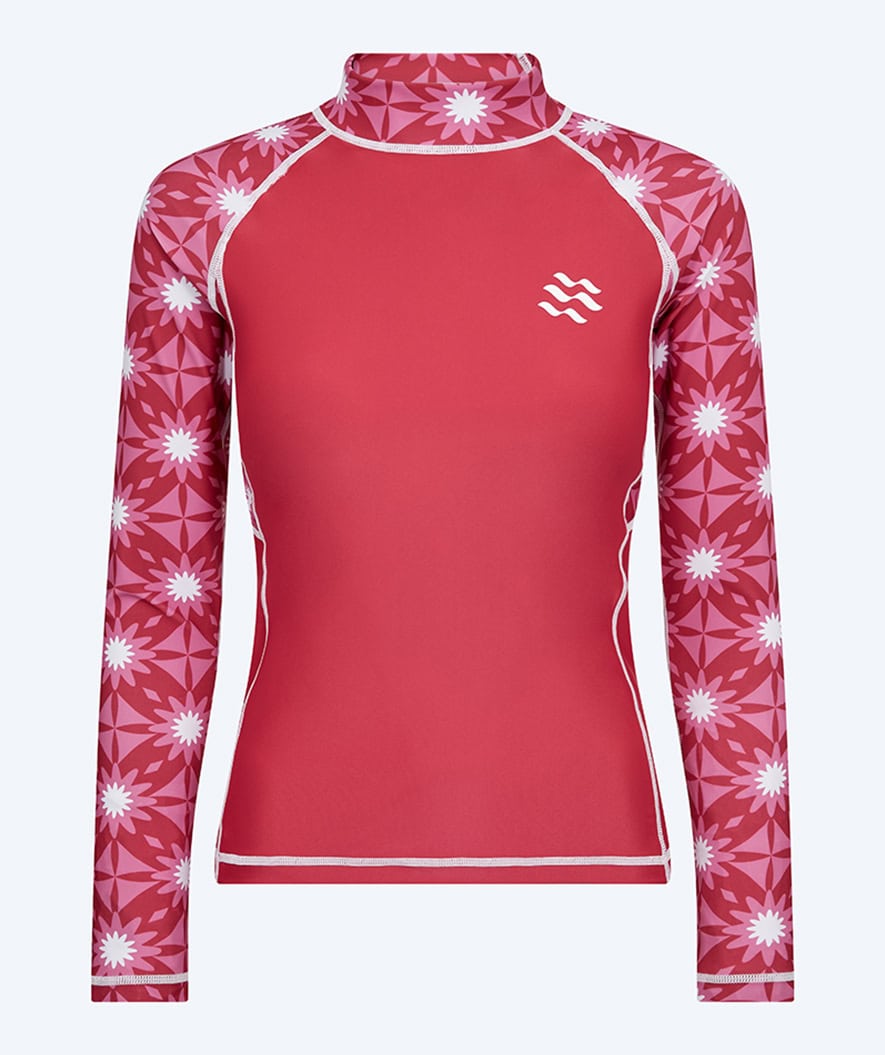 Watery UV-shirt for women - Aiko Long Sleeve Rashguard - Pink/dark red