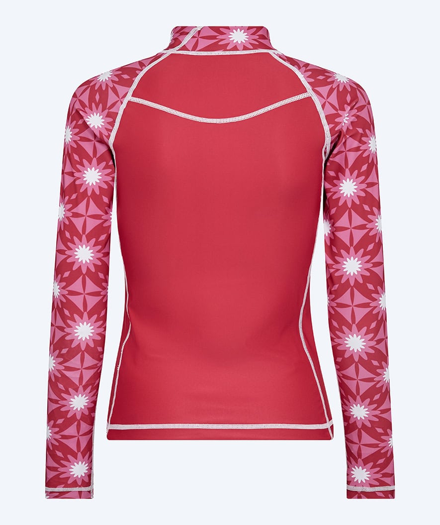 Watery UV-shirt for women - Aiko Long Sleeve Rashguard - Pink/dark red