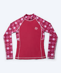Watery UV-shirt for women - Aiko Long Sleeve Rashguard - Pink/dark red