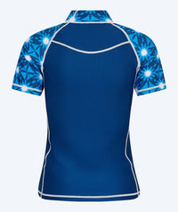 Watery UV-shirt for women - Aiko Short Sleeve Rashguard - Blue/dark blue