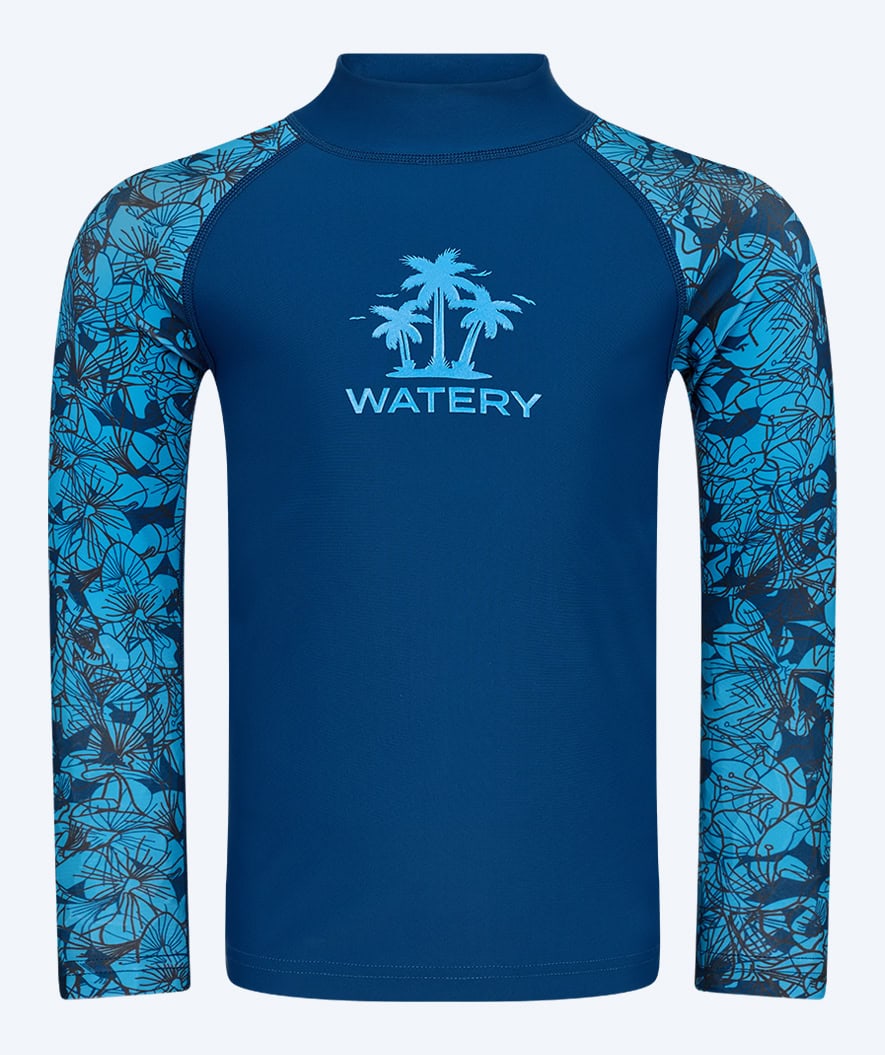Watery UV-shirt for kids - Katsu Long Sleeve Rashguard - Blue/dark blue