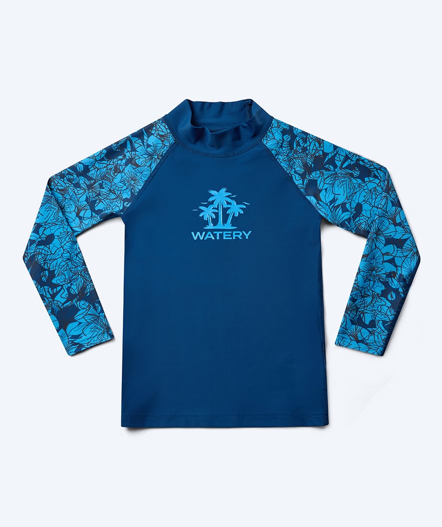 Watery UV-shirt for kids - Katsu Long Sleeve Rashguard - Blue/dark blue