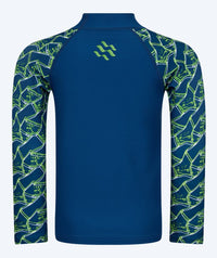 Watery UV-shirt for kids - Katsu Long Sleeve Rashguard - Green/dark blue