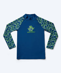 Watery UV-shirt for kids - Katsu Long Sleeve Rashguard - Green/dark blue