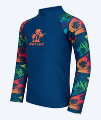 Watery UV-shirt for kids - Katsu Long Sleeve Rashguard - Multi/dark blue