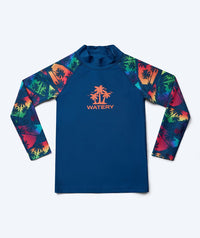 Watery UV-shirt for kids - Katsu Long Sleeve Rashguard - Multi/dark blue