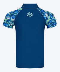 Watery UV-shirt for kids - Katsu Short Sleeve Rashguard - Light blue/Dark blue