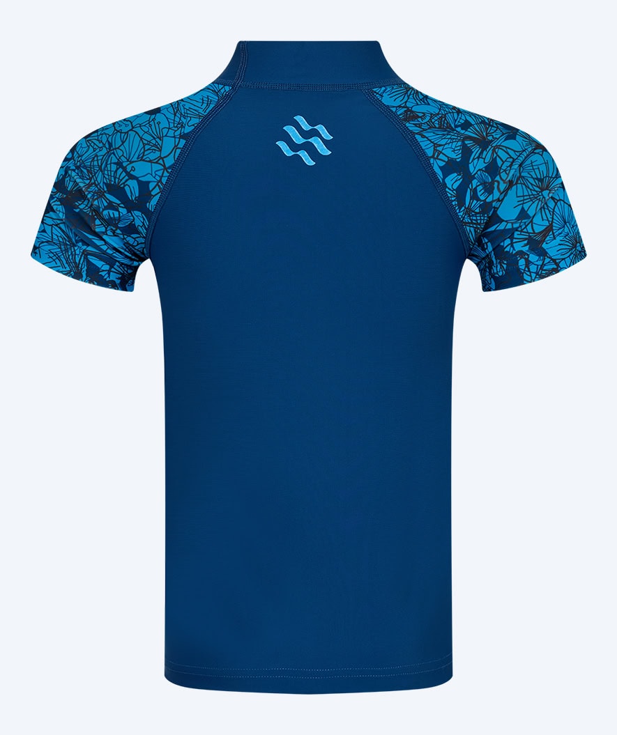Watery UV-shirt for kids - Katsu Short Sleeve Rashguard - Blue/dark blue