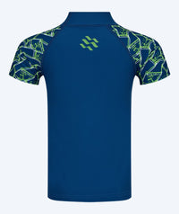 Watery UV-shirt for kids - Katsu Short Sleeve Rashguard - Green/dark blue