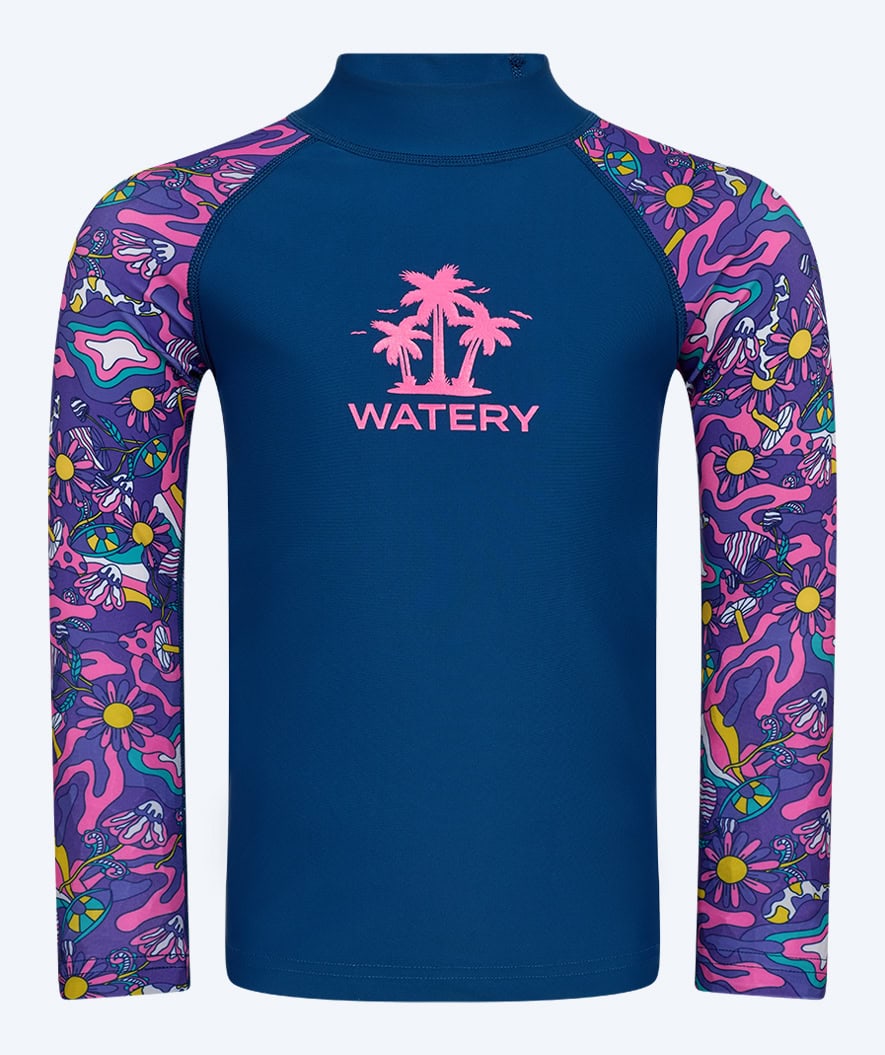 Watery UV-shirt for kids - Osiris Long Sleeve Rashguard - Multi/dark blue