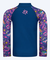 Watery UV-shirt for kids - Osiris Long Sleeve Rashguard - Multi/dark blue