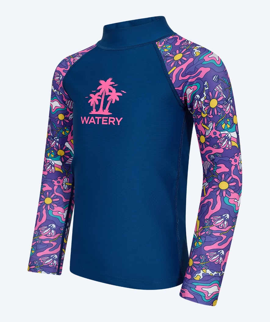 Watery UV-shirt for kids - Osiris Long Sleeve Rashguard - Multi/dark blue