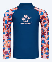 Watery UV-shirt for kids - Osiris Long Sleeve Rashguard - Light pink/dark blue