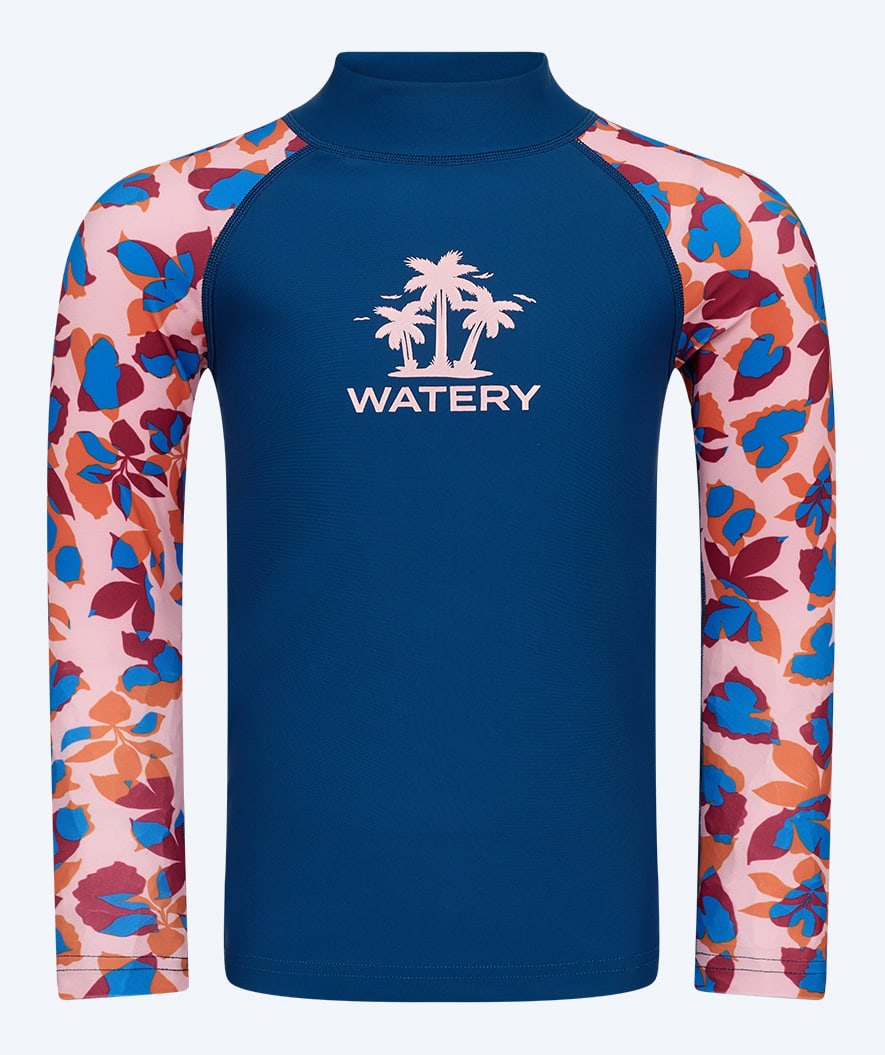 Watery UV-shirt for kids - Osiris Long Sleeve Rashguard - Light pink/dark blue