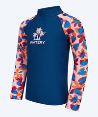 Watery UV-shirt for kids - Osiris Long Sleeve Rashguard - Light pink/dark blue