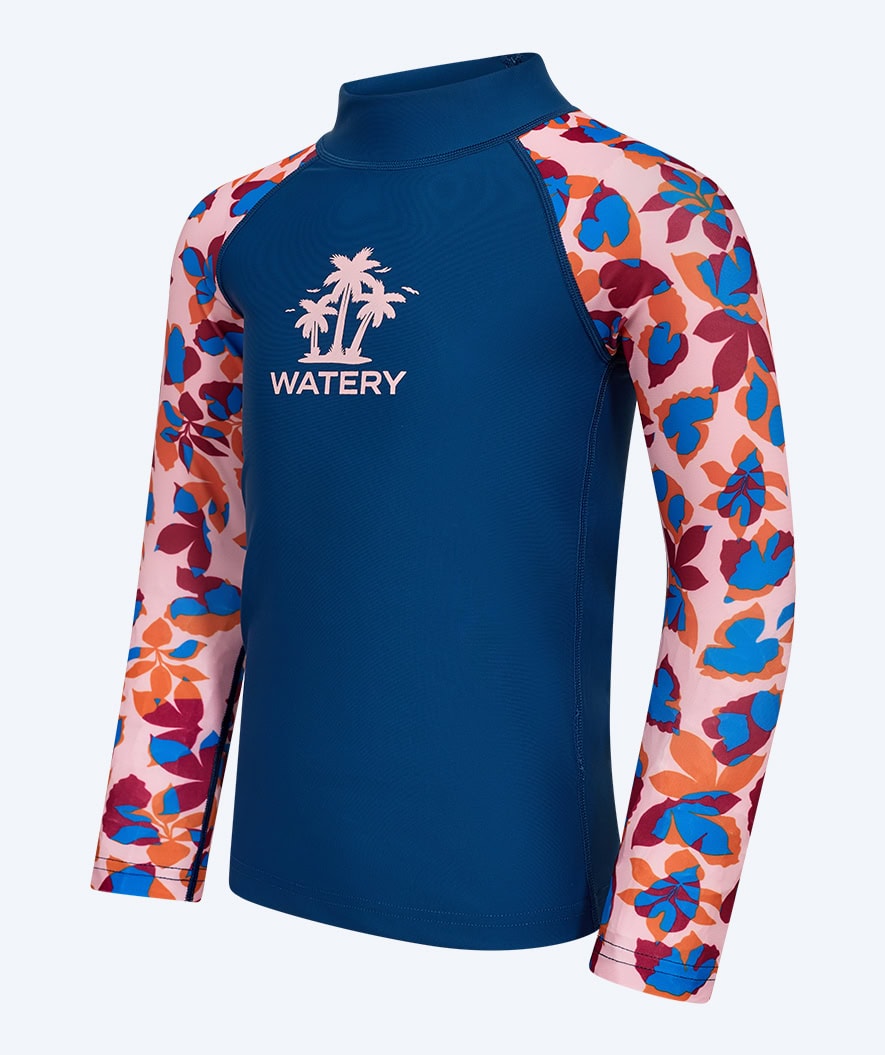 Watery UV-shirt for kids - Osiris Long Sleeve Rashguard - Light pink/dark blue