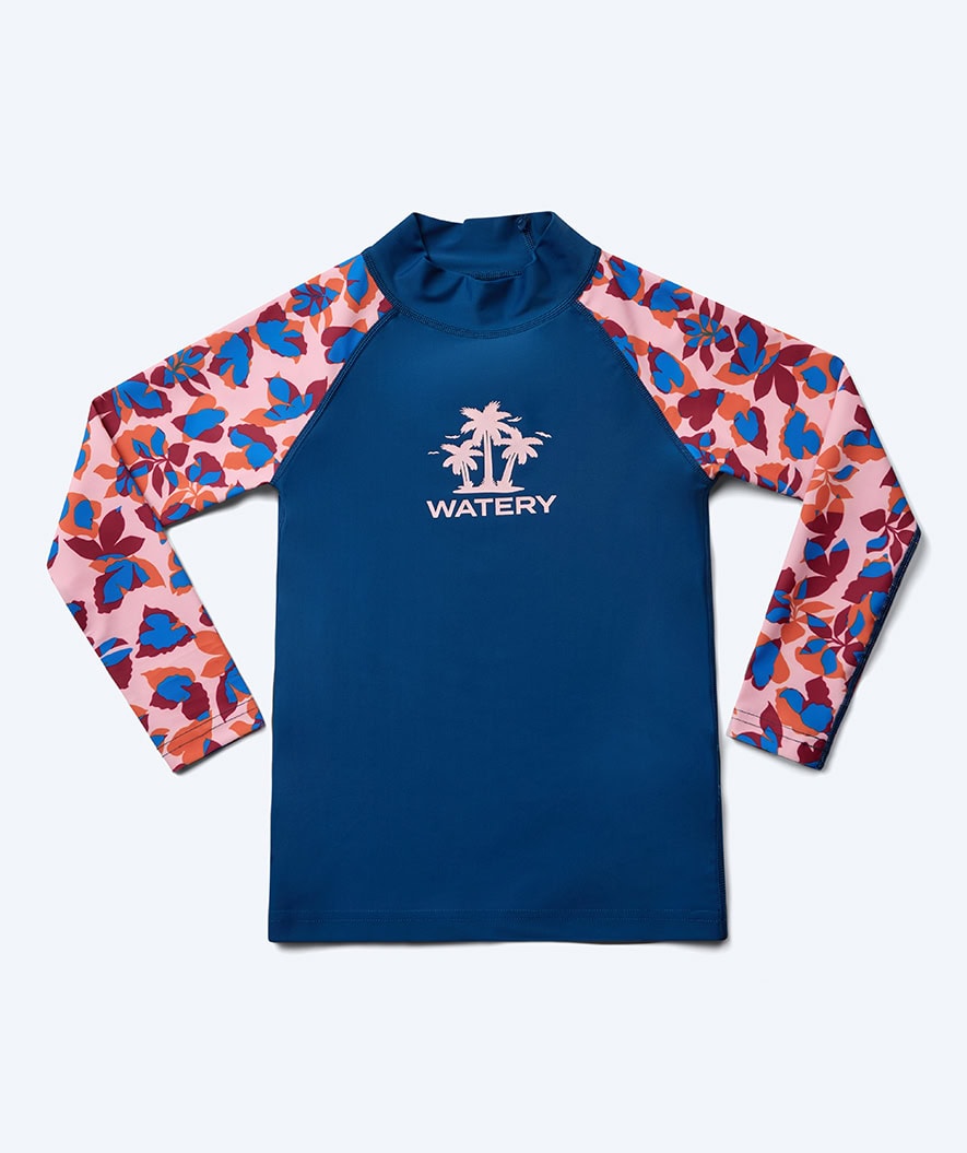Watery UV-shirt for kids - Osiris Long Sleeve Rashguard - Light pink/dark blue