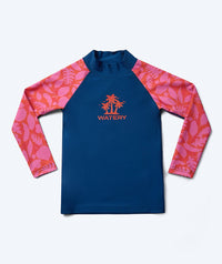 Watery UV-shirt for kids - Osiris Long Sleeve Rashguard - Pink/dark blue