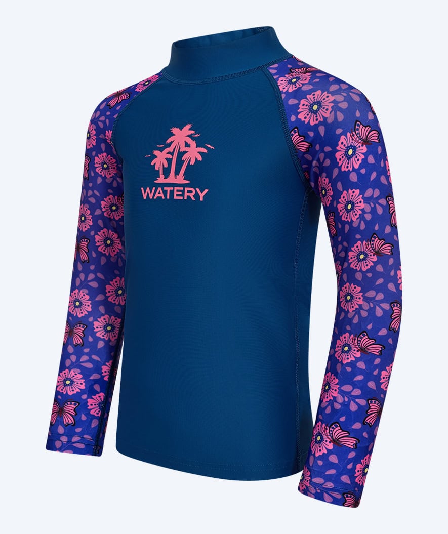 Watery UV-shirt for kids - Osiris Long Sleeve Rashguard - Purple/dark blue