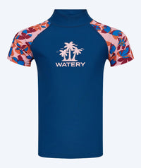 Watery UV-shirt for kids - Osiris Short Sleeve Rashguard - Light pink/dark blue