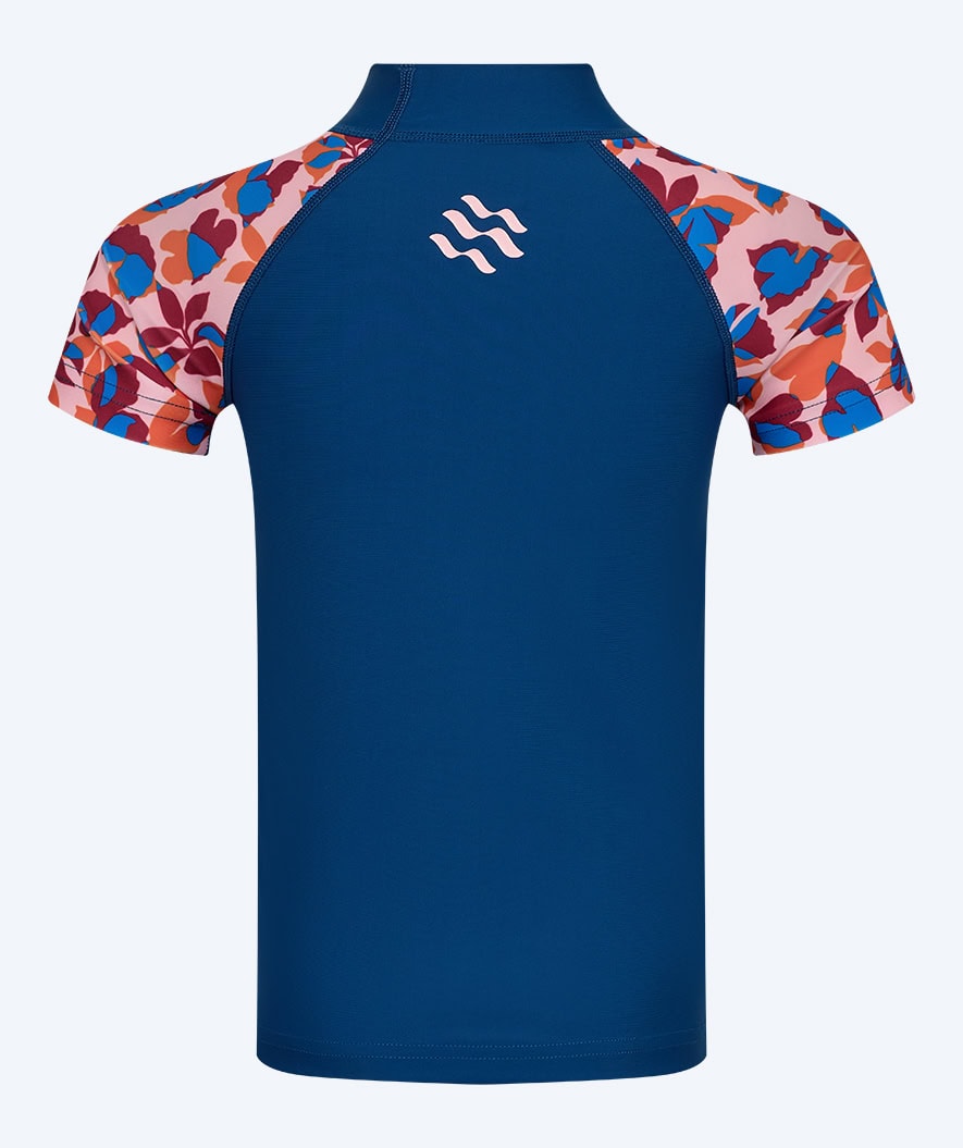 Watery UV-shirt for kids - Osiris Short Sleeve Rashguard - Light pink/dark blue