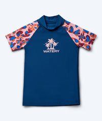Watery UV-shirt for kids - Osiris Short Sleeve Rashguard - Light pink/dark blue