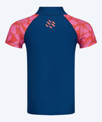 Watery UV-shirt for kids - Osiris Short-sleeved Rashguard - Pink/Dark blue