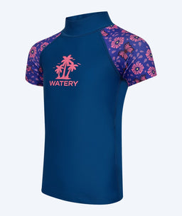 Watery UV-shirt for kids - Osiris Short Sleeve Rashguard - Purple/dark blue