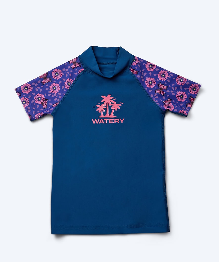 Watery UV-shirt for kids - Osiris Short Sleeve Rashguard - Purple/dark blue