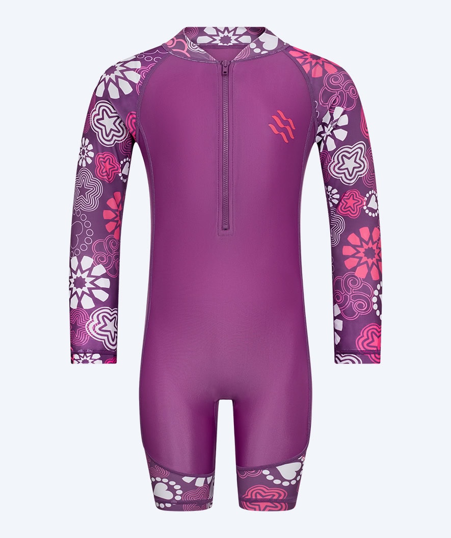Watery UV-suit for children - Athena Long Sleeve Rashguard - Purple