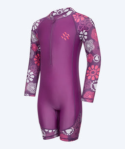 Watery UV-suit for children - Athena Long Sleeve Rashguard - Purple