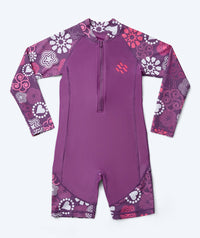 Watery UV-suit for children - Athena Long Sleeve Rashguard - Purple