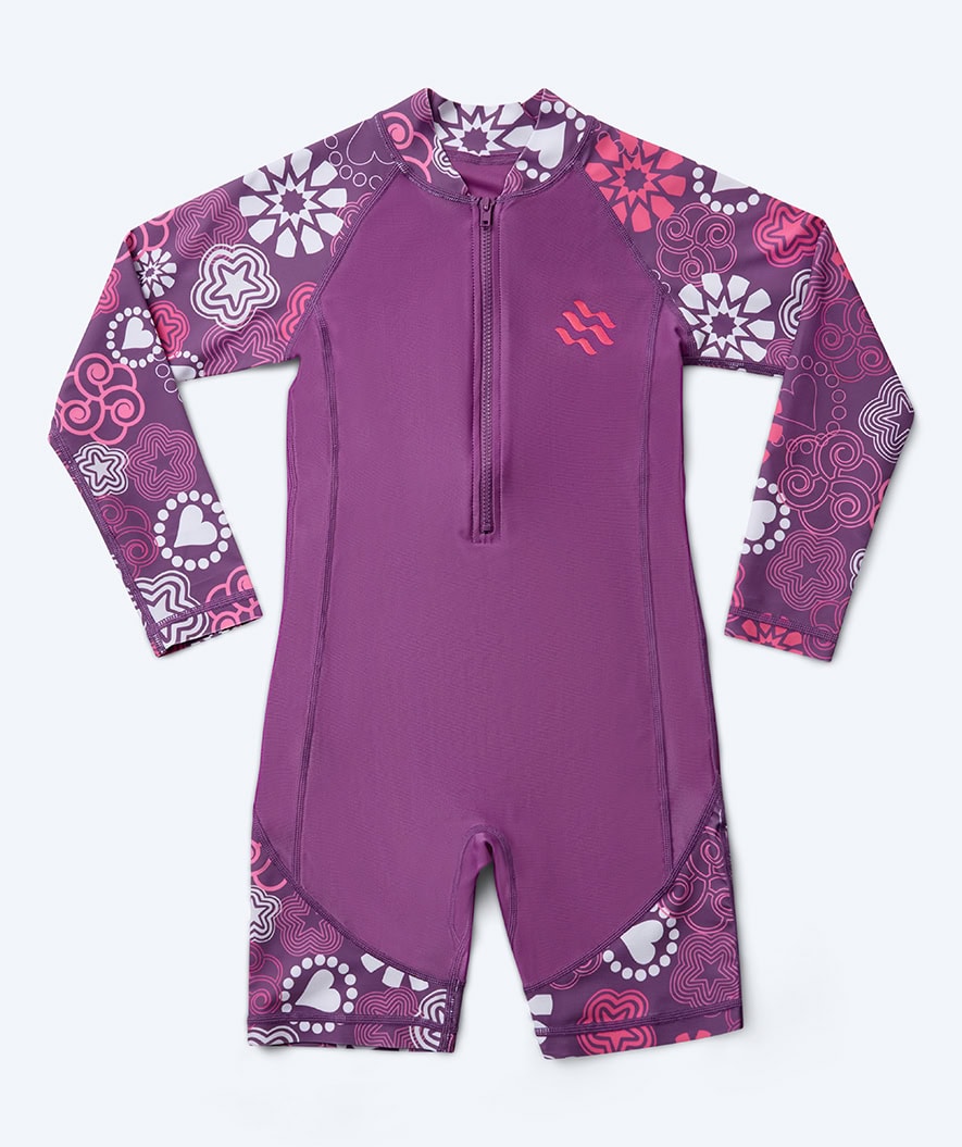 Watery UV-suit for children - Athena Long Sleeve Rashguard - Purple
