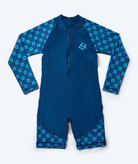 Watery UV-suit for children - Athena Long Sleeve Rashguard - Dark blue