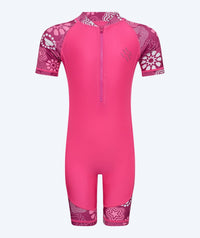 Watery UV-suit for children - Athena Short Sleeve Rashguard - Pink