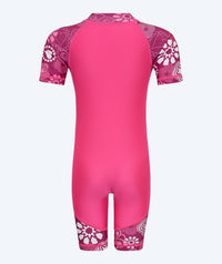 Watery UV-suit for children - Athena Short Sleeve Rashguard - Pink