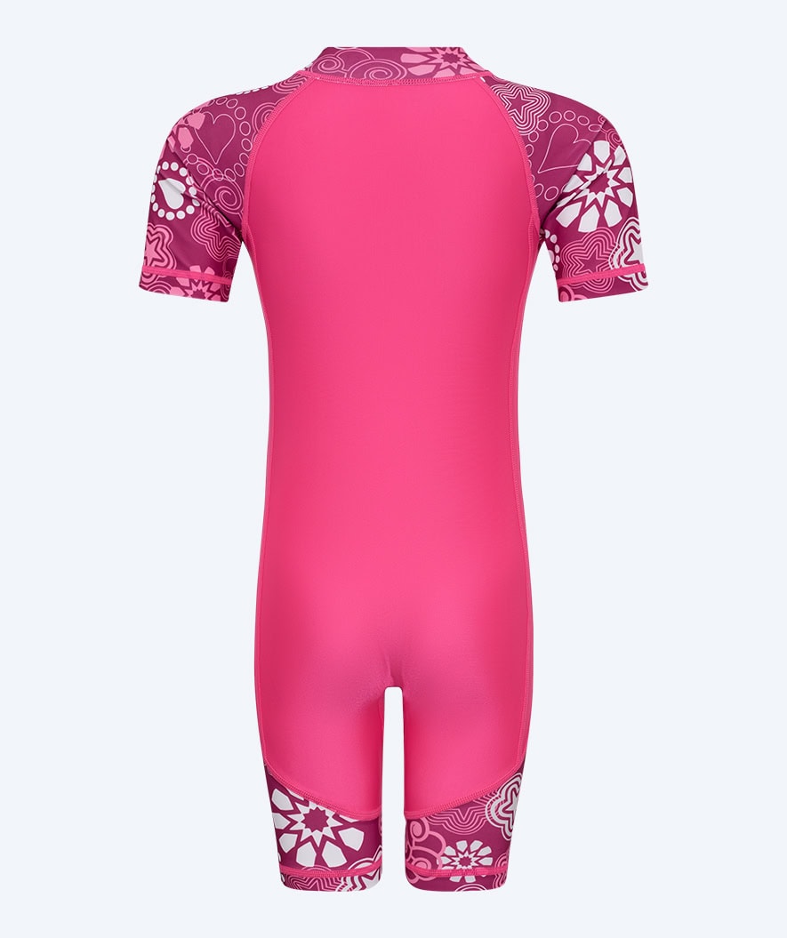 Watery UV-suit for children - Athena Short Sleeve Rashguard - Pink