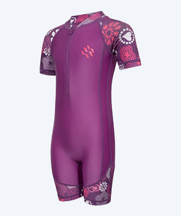 Watery UV-suit for children - Athena Short Sleeve Rashguard - Purple