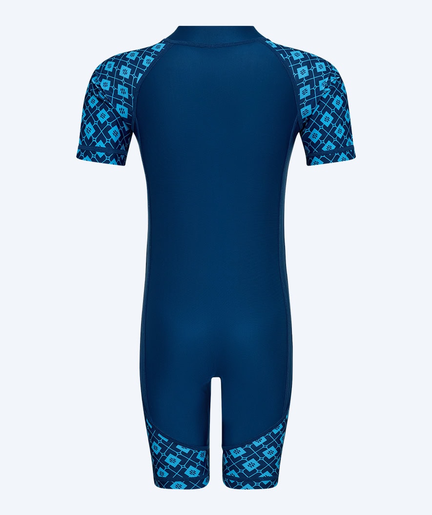 Watery UV-suit for children - Athena Short Sleeve Rashguard - Dark blue