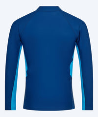 Watery UV-shirt for men - Scylla Long Sleeve Rashguard - Dark blue/light blue