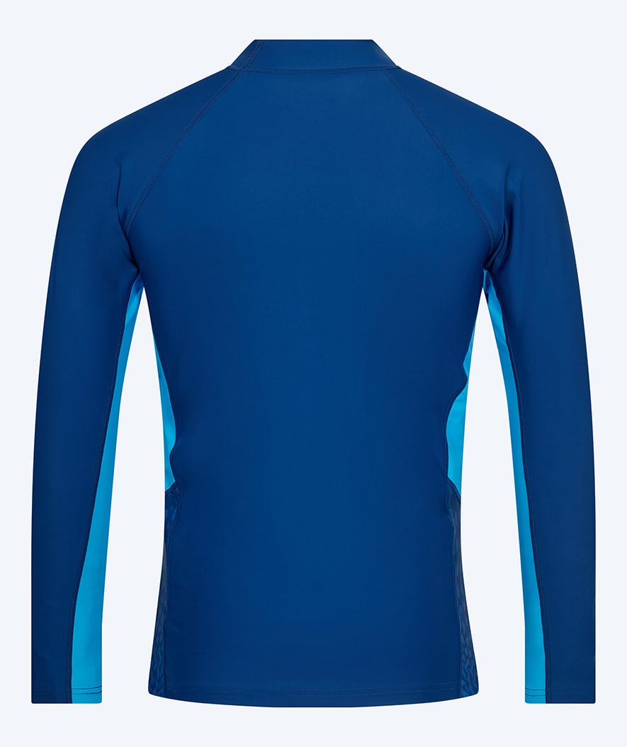 Watery UV-shirt for men - Scylla Long Sleeve Rashguard - Dark blue/light blue