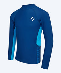 Watery UV-shirt for men - Scylla Long Sleeve Rashguard - Dark blue/light blue
