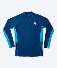 Watery UV-shirt for men - Scylla Long Sleeve Rashguard - Dark blue/light blue