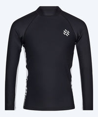 Watery UV-shirt for men - Scylla Long Sleeve Rashguard - Black/white